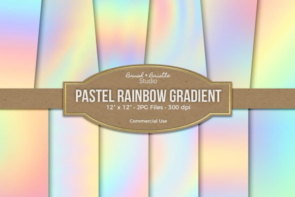 Download Pastel Rainbow Gradient Digital Paper - Paper Collection