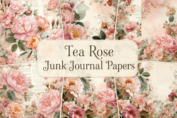 Download Tea Rose Junk Journal Papers - Paper Collection