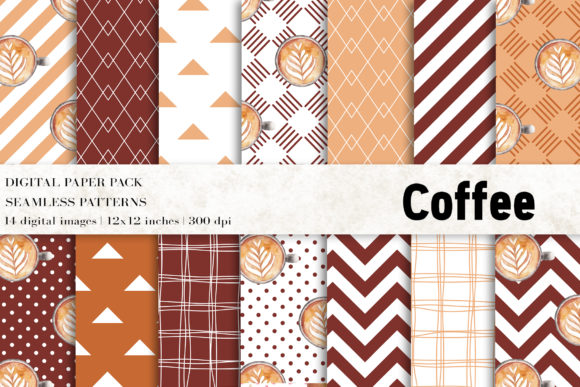 Download Coffee Digital Papers, Coffee Patterns - Paper Collection