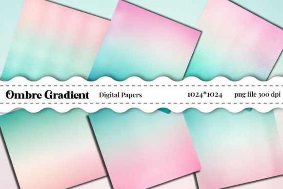 Download Ombre Gradient Digital Paper - Paper Collection