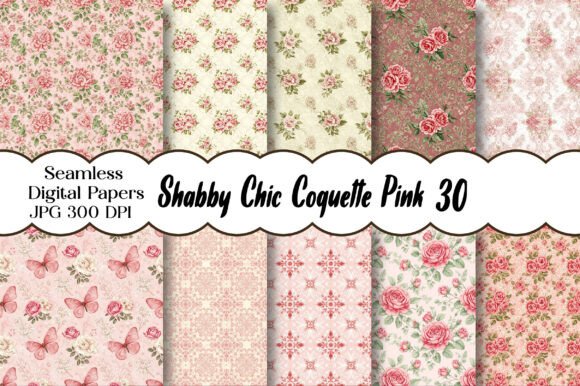 Download Shabby Chic Coquette Pink Digital Paper - Paper Collection