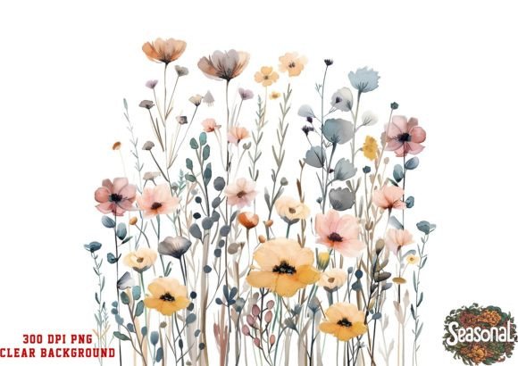 Download Watercolor Floral Border PNG. Wildflower - Floral border png Collection